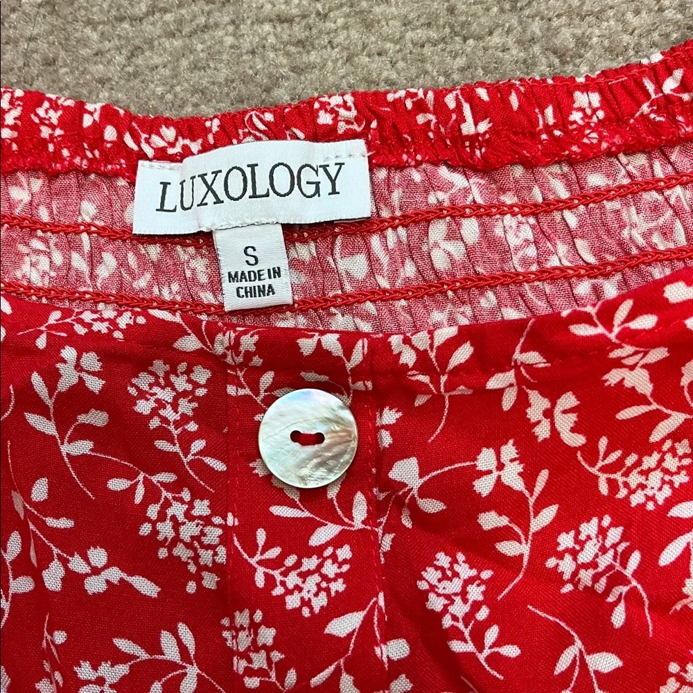 NWT luxology | floral jumpsuit | Small Smocked back - Picture 7 of 14